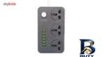نمای جزئیات شارژر USB و چندراهی برق الدینیو مدل SC۳۶۰۴ اصل نمای نزدیک بافت پرز