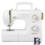 نمای بسته بندی چرخ خیاطی کاچیران مدل رز 330 پلاس با امکانات ویژه برچسب و بسته بندی