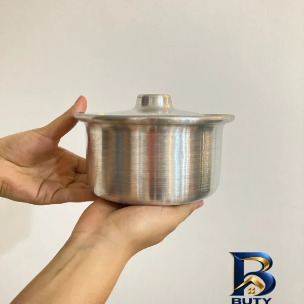نمای بسته بندی قابلمه خورشتی روحی با در و طراحی زیبا برچسب و بسته بندی
