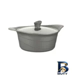 نمای بسته بندی قابلمه عروس دیاکو با روکش گرانیتی و طراحی مناسب برچسب و بسته بندی