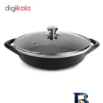 تابه گرانیتی با در شیشه - نمای جلو - طراحی و جزئیات کلیدی