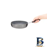 نمای بسته بندی تابه عروس با روکش گرانیتی و دسته ارگونومیک برچسب و بسته بندی