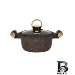 نمای بسته بندی سرویس پخت و پز چدن گرانیت ۱۰ پارچه زانو مدل مارال برچسب و بسته بندی