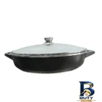 نمای بسته بندی تابه گرانیتی ام جی اس با در و دسته چدنی برچسب و بسته بندی