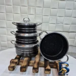 نمای بسته بندی سرویس گرانیتی قابلمه و تابه 7 پارچه فریال مدل دانشجویی برچسب و بسته بندی