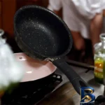 نمای بسته بندی سرویس تابه گرانیتی ۳ پارچه مدل G-۳ اصل برچسب و بسته بندی