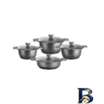 نمای بسته بندی سرویس قابلمه و تابه گرانیتی ۸ پارچه کاندید مدل اوربیت برچسب و بسته بندی