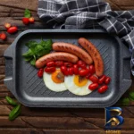 نمای جزئیات سرویس قابلمه و تابه گرانیت ۲۶ پارچه تکنو مدل آناهیتا نمای نزدیک دانه