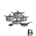 نمای بسته بندی سرویس پخت و پز بایوگرانیتی ۱۰ پارچه کاندید مدل ویو برچسب و بسته بندی