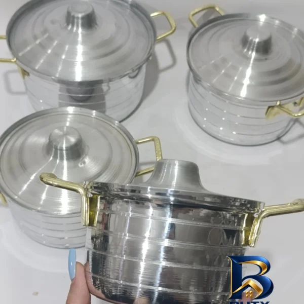 نمای بسته بندی سرویس قابلمه روحی ۸ پارچه مدل خط کد j۵۴۶۱۵۰ اصل برچسب و بسته بندی