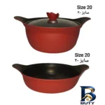 نمای بسته بندی سرویس قابلمه 3 پارچه مدل 20-20 با کیفیت عالی برچسب و بسته بندی