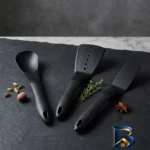 نمای بسته بندی سرویس کفگیر و ملاقه سیلیکونی 3 پارچه ونتو مدل کوک پلاس برچسب و بسته بندی