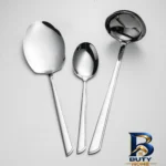 نمای جزئیات سرویس کفگیر و ملاقه ۳ پارچه جی فی نی مدل ۵۲ اصل نمای نزدیک دانه