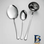 نمای بسته بندی سرویس ملاقه و کفگیر 3 پارچه جی فی نی مدل 58 برچسب و بسته بندی