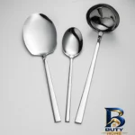 نمای جزئیات سرویس ۳ پارچه کفگیر و ملاقه جی فی نی مدل 53 نمای نزدیک دانه