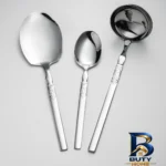 نمای جزئیات سرویس ملاقه و کفگیر ۳ پارچه جی فی نی مدل 55 نمای نزدیک دانه
