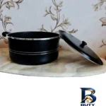 نمای بسته بندی قابلمه گرانیتی نیک کار با طراحی مناسب و نچسب برچسب و بسته بندی
