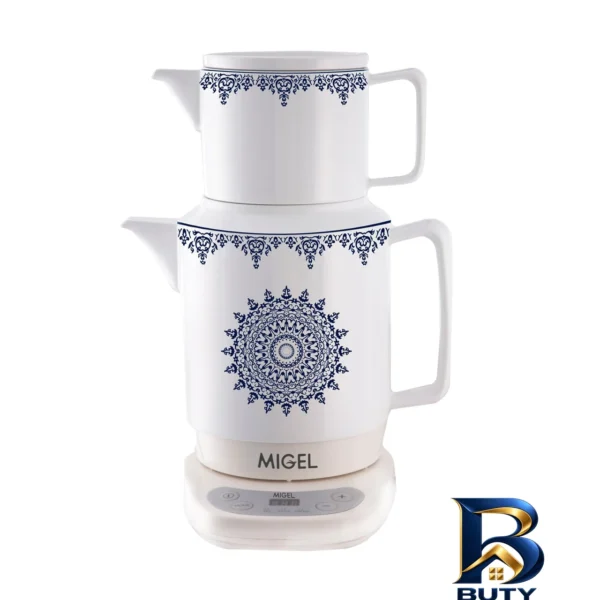 نمای بسته بندی چای ساز میگل مدل GTS 112-03 با طراحی زیبا برچسب و بسته بندی