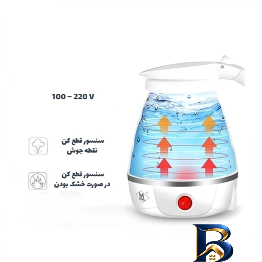 نمای بسته بندی کتری برقی تاشو با گنجایش 0.6 لیتر برچسب و بسته بندی