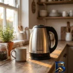 نمای بسته بندی کتری برقی سانی مدل SN-۰۰۷ گنجایش ۲ لیتر اصل برچسب و بسته بندی