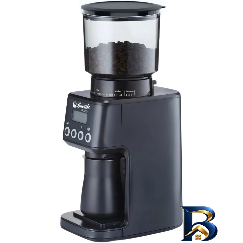 نمای بسته بندی آسیاب قهوه لواک مدل LWK-CG 3009 برچسب و بسته بندی