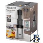 نمای بسته بندی آبمیوه گیری سنکور مدل SSJ 8050SS با طراحی مدرن برچسب و بسته بندی
