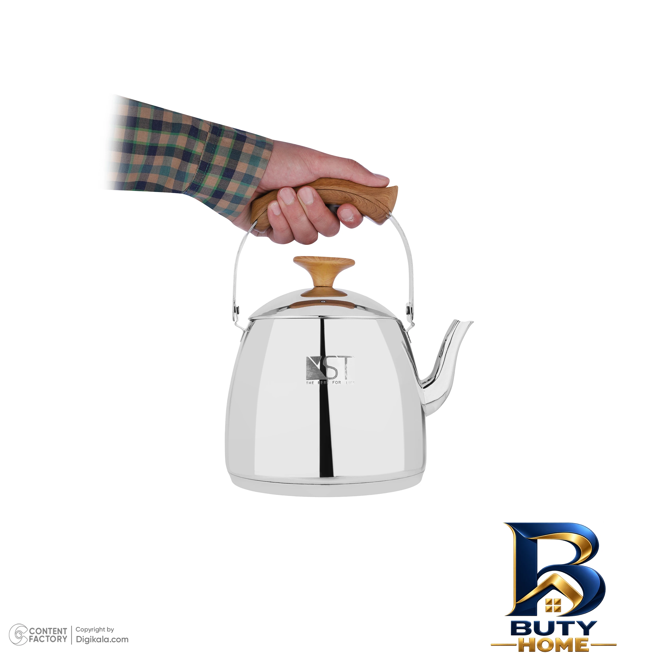 نمای بسته بندی کتری کی اس تی مدل 2015D با گنجایش 3 لیتر برچسب و بسته بندی