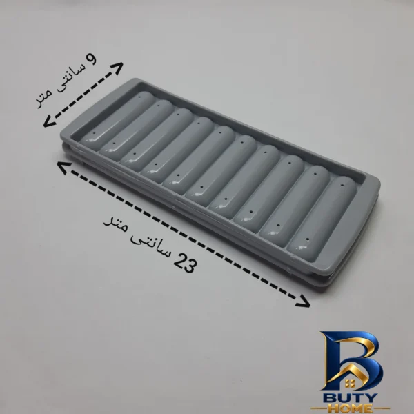 نمای بسته بندی قالب یخ لوله ایی با طراحی خاص برچسب و بسته بندی