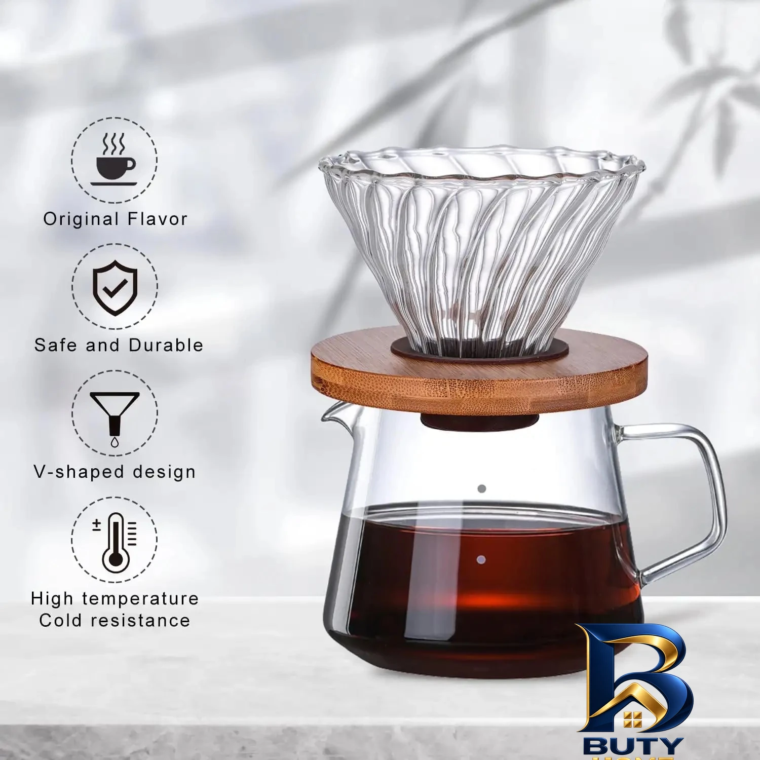 نمای بسته بندی قهوه ساز مدل Prx-۳-۴cup اصل برچسب و بسته بندی