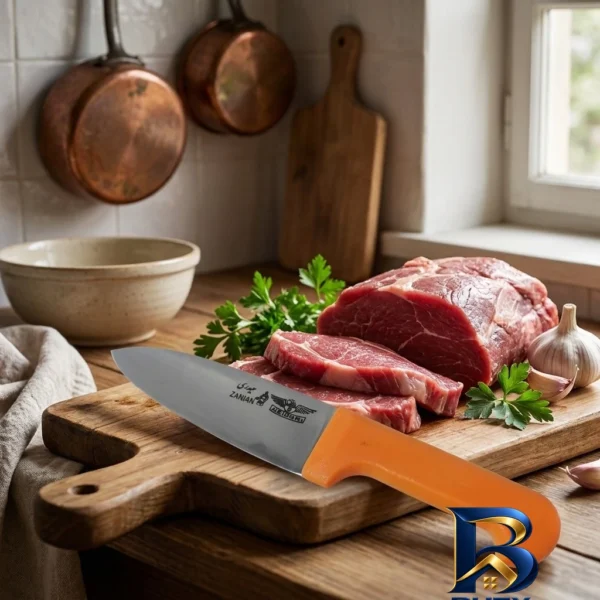 نمای بسته بندی چاقو حیدری مدل قصابی کد 3496 برچسب و بسته بندی