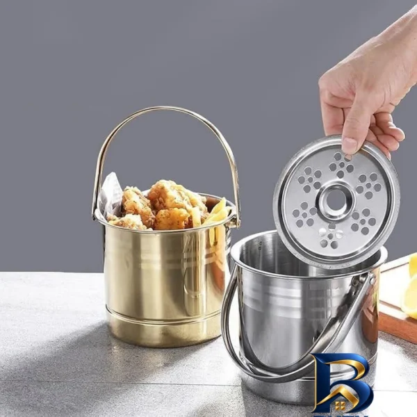 نمای بسته بندی سطل یخ مدل فیلتردار با طراحی زیبا برچسب و بسته بندی