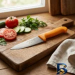 نمای بسته بندی چاقو زنجان آشپزخانه بهرامی کد 1055 برچسب و بسته بندی