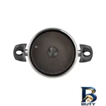 نمای بسته بندی قابلمه گرانیت تیارا با طراحی نچسب و پخش حرارت عالی برچسب و بسته بندی