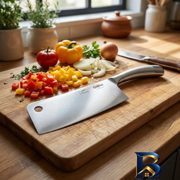 نمای بسته بندی ساطور جی فی نی مدل 01 CLEAVER با کیفیت عالی برچسب و بسته بندی