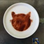 نمای بسته بندی شابلون قهوه مدل ملوس گربه برچسب و بسته بندی