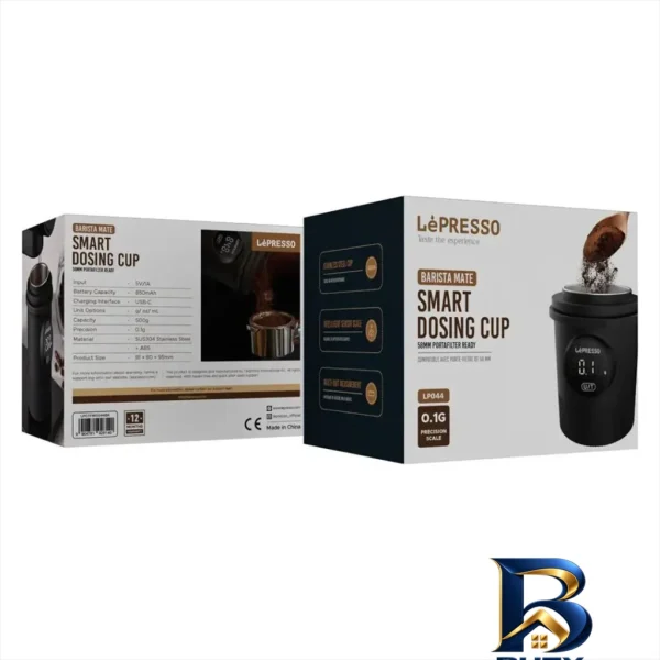 نمای بسته بندی ترازو آشپزخانه دیجیتال لپرسو مدل LPCFFM۰۰۴۴BK حداکثر ظرفیت قابل اندازه گیری ۰.۵ کیلوگرم با دقت ۰.۱ گرم اصل برچ