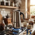 نمای بسته بندی اسپرسوساز دستی مدل تینا 2 کاپ با طراحی زیبا برچسب و بسته بندی