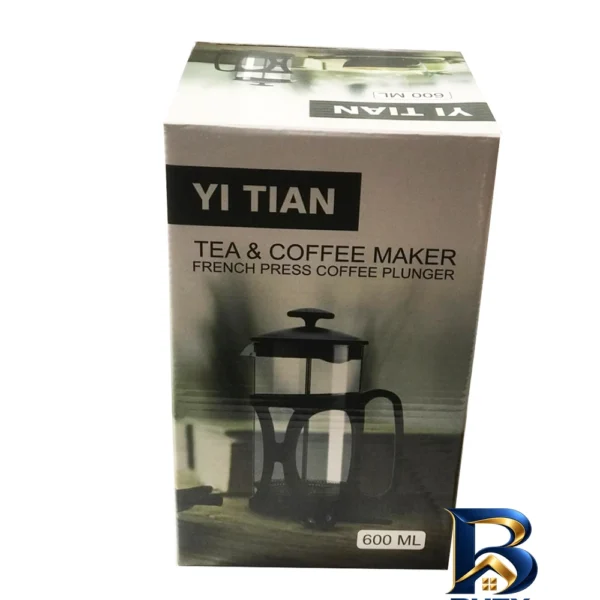 نمای بسته بندی فرنچ پرس باکیفیت مدل YITIAN برچسب و بسته بندی