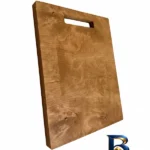 نمای بسته بندی تخته گوشت چوبی طرح دسته سر خود برچسب و بسته بندی