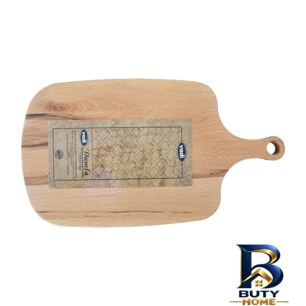 نمای بسته بندی تخته گوشت وادی مدل Damla با کیفیت چوبی برچسب و بسته بندی
