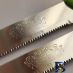 نمای بسته بندی چاقو آشپزخانه زولینگن مدل اره ای بسته سه عددی برچسب و بسته بندی