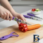 نمای بسته بندی سرویس چاقو ۴ پارچه مدل ۰۴ برچسب و بسته بندی