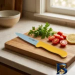 نمای بسته بندی چاقو آشپزخانه حیدری مدل اره ای کد 3496 برچسب و بسته بندی