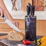 نمای بسته بندی سرویس چاقو آشپزخانه 6 پارچه مدل Marble کاراجا برچسب و بسته بندی