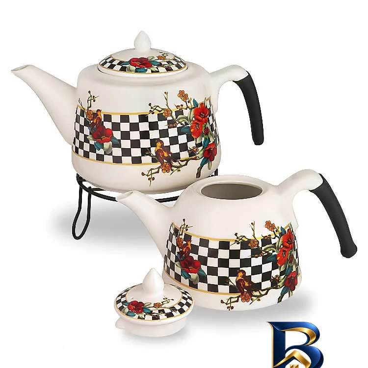 نمای بسته بندی ست کتری و قوری ریور مدل پرواز گنجایش ۲.۵ لیتر ۰.۸ لیتر اصل برچسب و بسته بندی