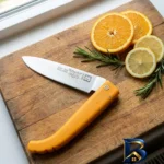 نمای بسته بندی چاقو اکبری تاشو مدل کد 003 برچسب و بسته بندی
