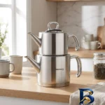 نمای بسته بندی ست کتری و قوری کرکماز مدل ۲۷۴ برچسب و بسته بندی