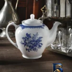 نمای بسته بندی قوری چینی زرین ایران مدل florance 2 برچسب و بسته بندی