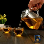 نمای بسته بندی قوری مدل Square با حجم 750 میلی لیتر برچسب و بسته بندی