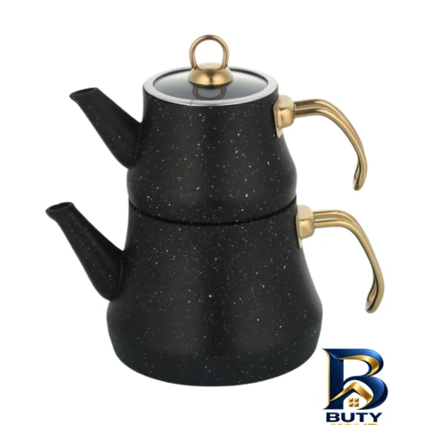 نمای بسته بندی ست کتری و قوری مدل گرانیتی لایت گنجایش ۲ لیتر ۰.۸ لیتر اصل برچسب و بسته بندی